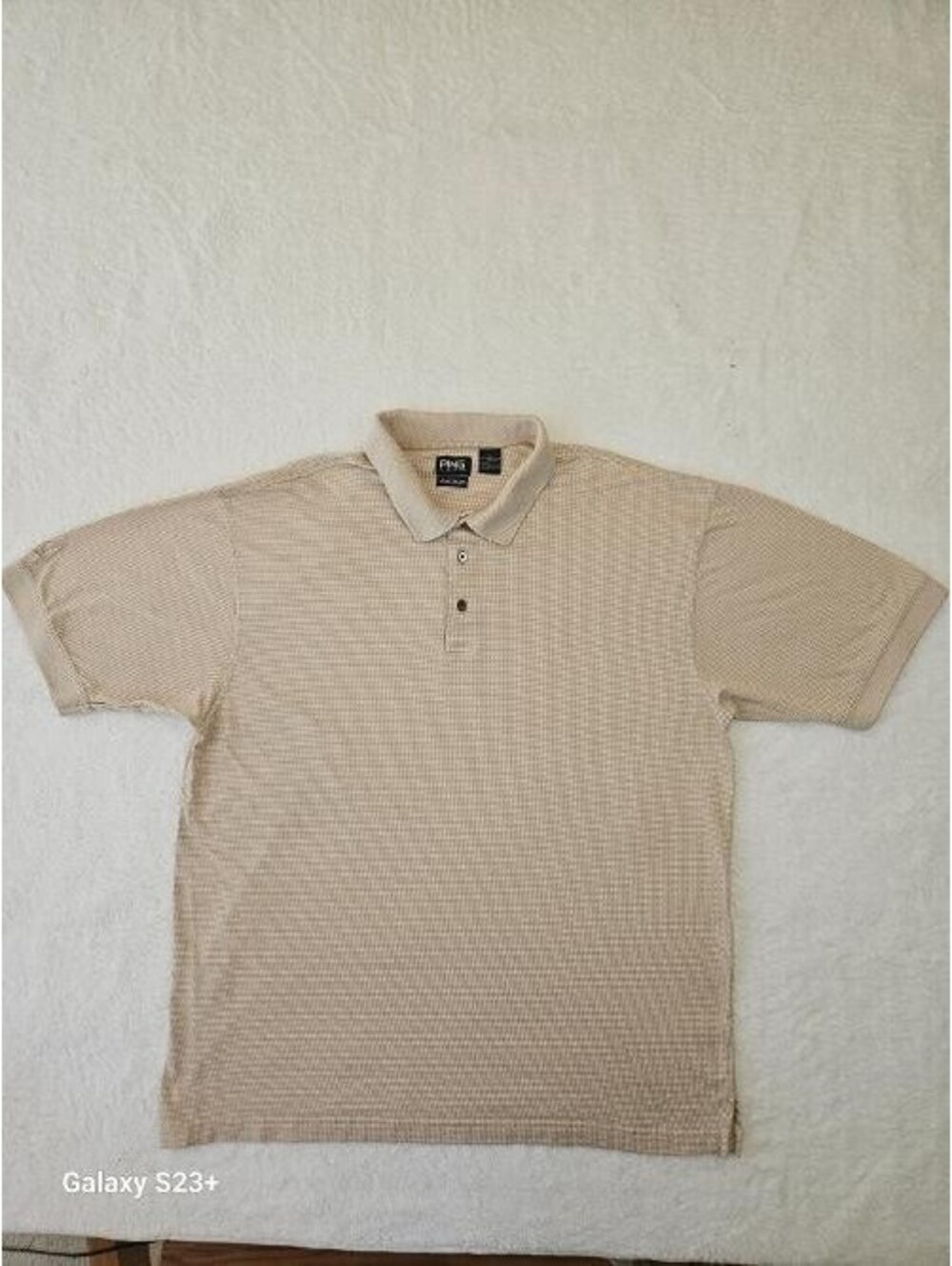 PING, Beige short sleeve, Size: XL, Golf Shirt